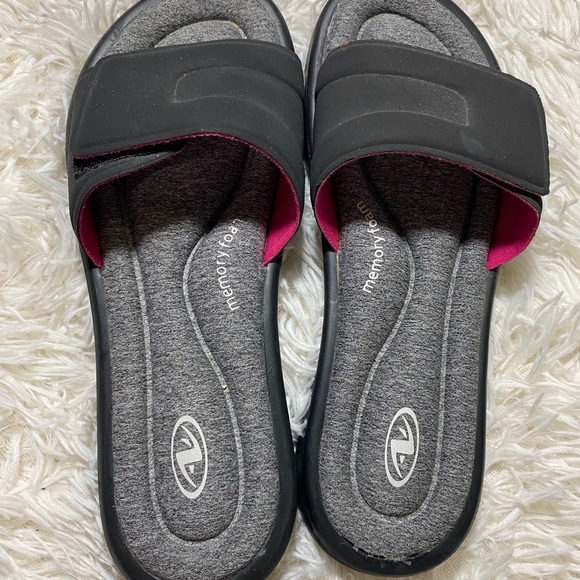 Avia Shoes - AVIA MEMORY FOAM SLIDE SANDALS Adjustable Velcro Comfort Shoes Women 7/8